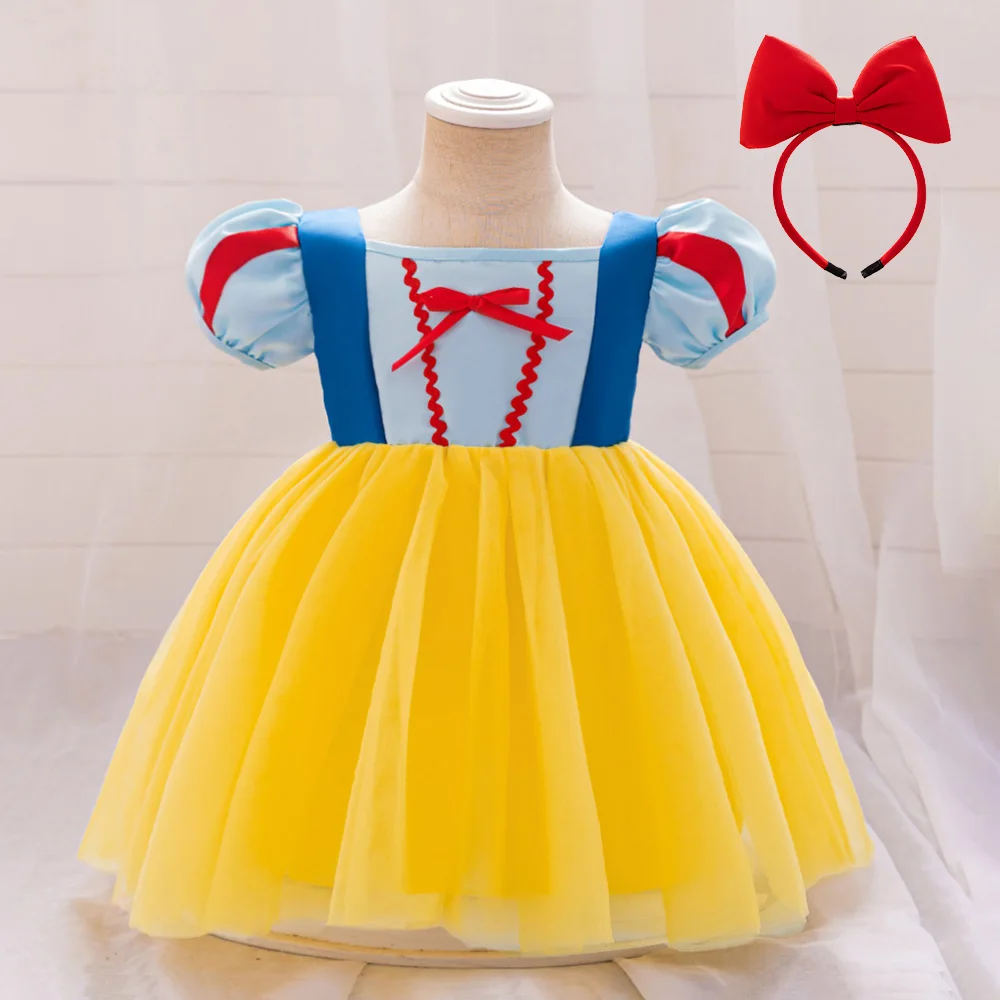 Schneewittchen Baby Mädchen Partykleid Karneval Halloween Weihnachten Prinzessin Ballkleid Hochzeit Geburtstag Kinderkleidung Cosplay Kostüme – Detail 13