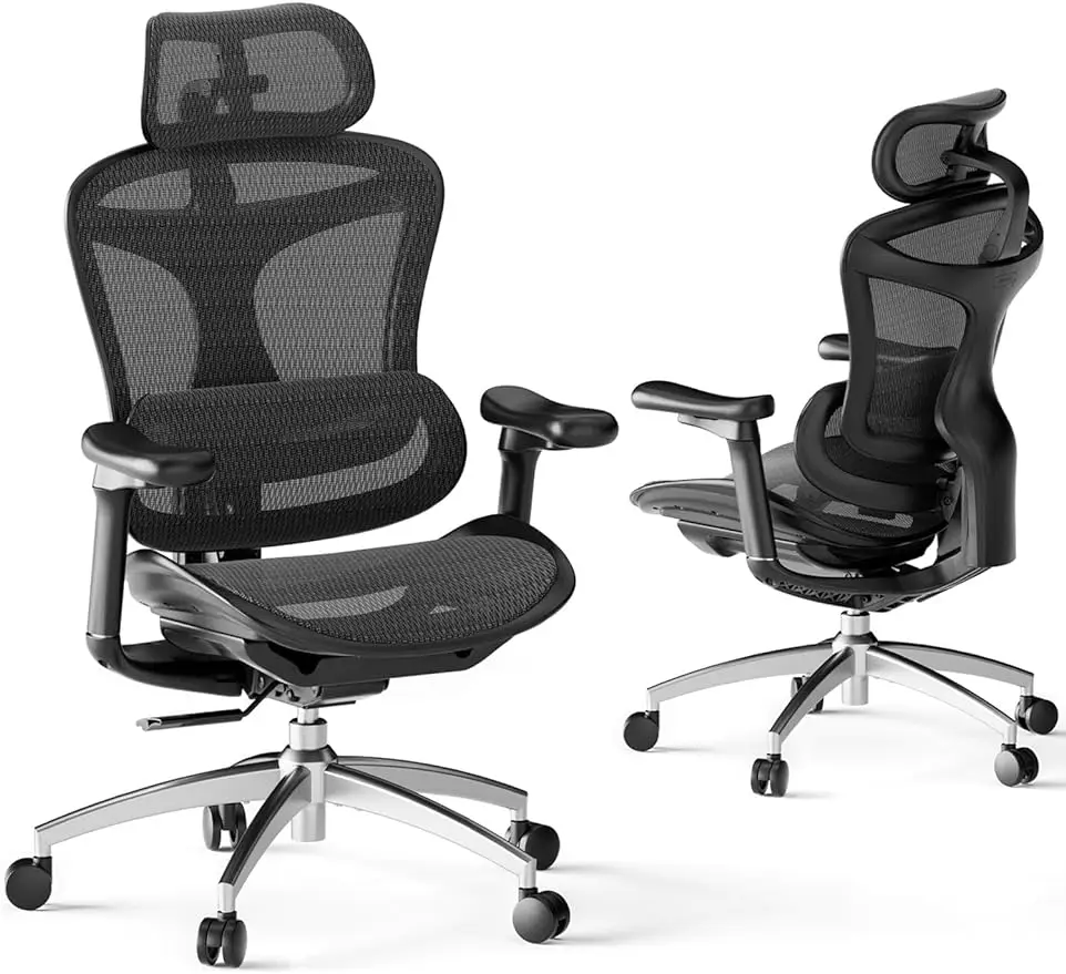 

SIHOO Doro C300 Ergonomic Office Chair with Ultra Soft 3D Armrests, Dynamic Lumbar Support for Home Office Chair,