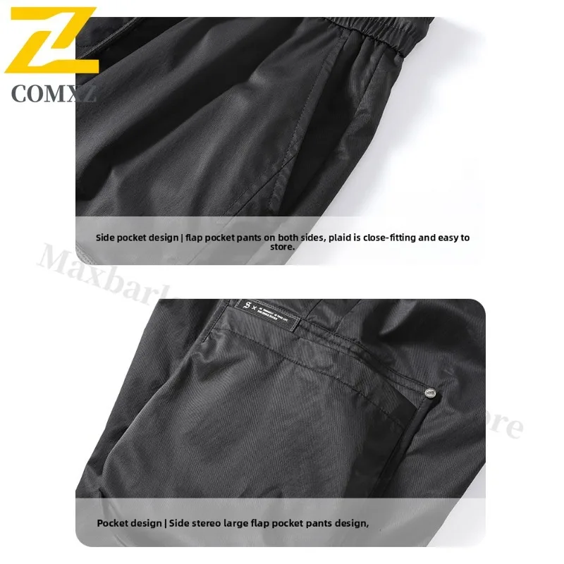 EIAO Men Waterproof Softshell Hiking Pants Couple Outdoor Camping Trekking Lightweight Windproof Quick-Dry Casual Trousers​​2025