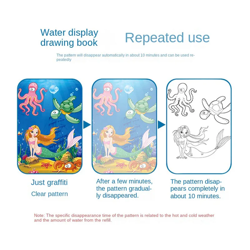 Magic Pen Water Drawing Books Coloring Book for Kids Doodle Painting Board Children Educational Toys Baby Christmas Birthday Gif 5