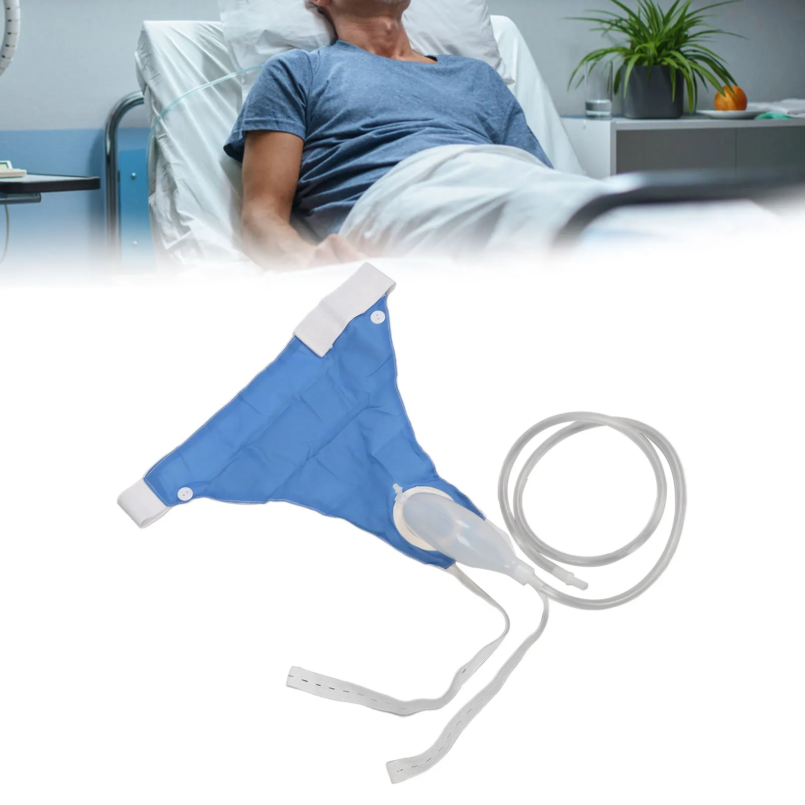 Urinal Pee Collector Urine Pee Holder Portable Wearable Reusable Silicone Urine Collection Bag for Elderly Men 1000ML 2000ML male urine collector