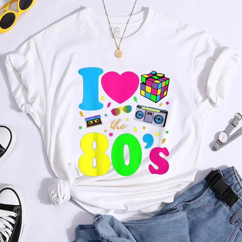รูปสินค้า เสื้อยืดแฟชั่นวินเทจ 80s คลาสสิก ผู้หญิง