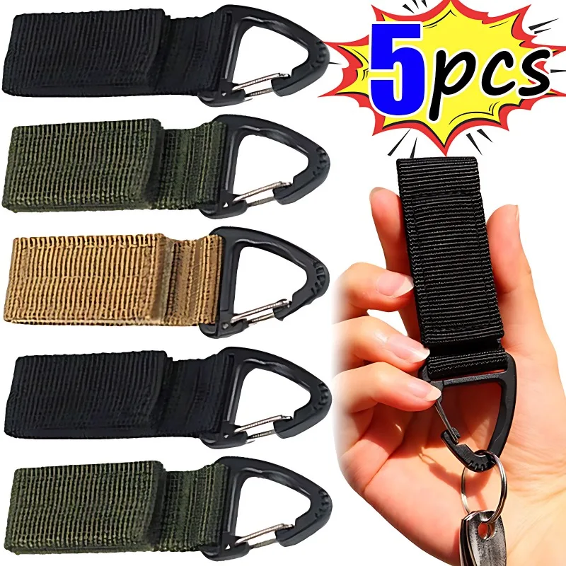 tactical belt nylon military army belt outdoor metal buckle police heavy duty men s training hunting belt 1/5PCS Military Tactical Hanging Buckle Molle Nylon Webbing Belt Triangle Backpack Buckle Hook Outdoor Carabiner Keychain