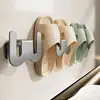 Wall Mounted Bathroom Shoe Rack Simple Slipper Organizer Household Storage Hooks Toilet No-Punching Design for Slippers Sandals 4