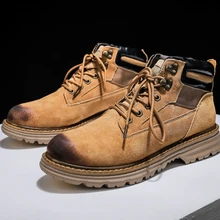 

Men's high-end leather martin boots, outdoor non-slip wear-resistant tooling boots, high-top, low-top men's leather boots