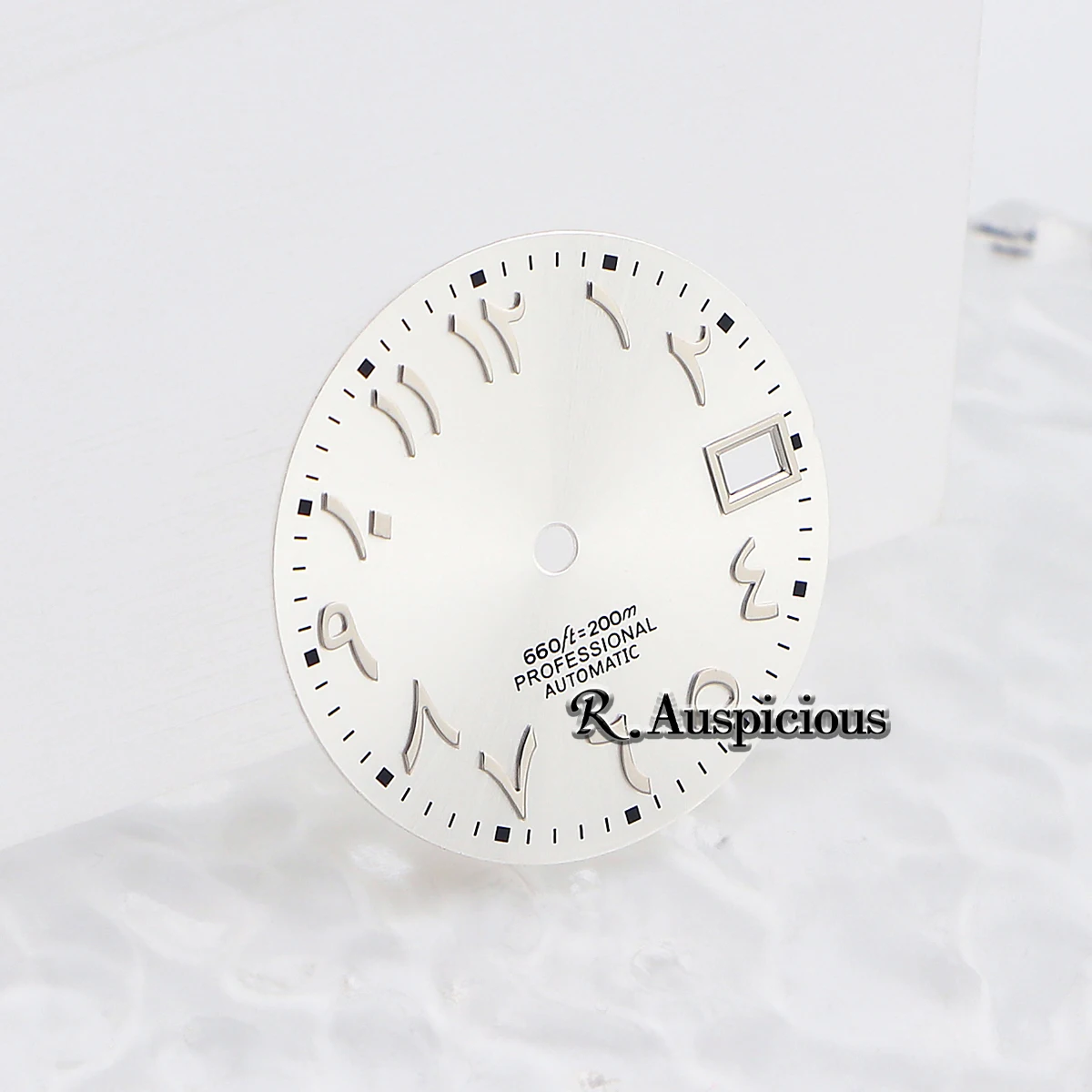 28.5mm Black and White Arabic Math Dial for Watch Repair and Replacement