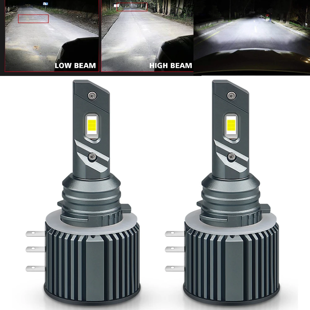 

H15 Golf LED Bulbs Headlight Wireless 3570 CSP Turbo Car Auto Bulb 6000K Bright White 10000LM Canbus No Error