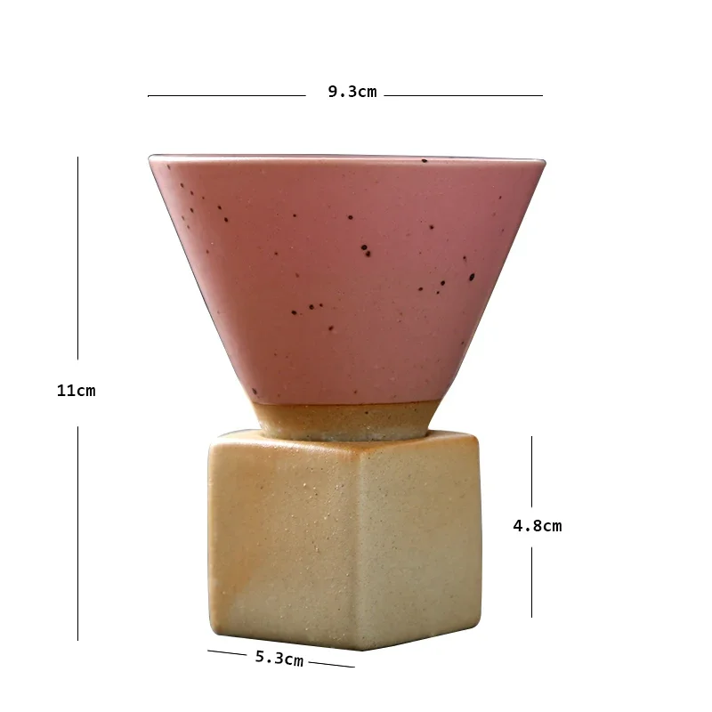 Creative Retro Ceramic Coffee Cup Rough Pottery Tea Cup Japanese Latte Pull Flower Porcelain Household New Pottery Mug 1pcs ceramic coffee cup set