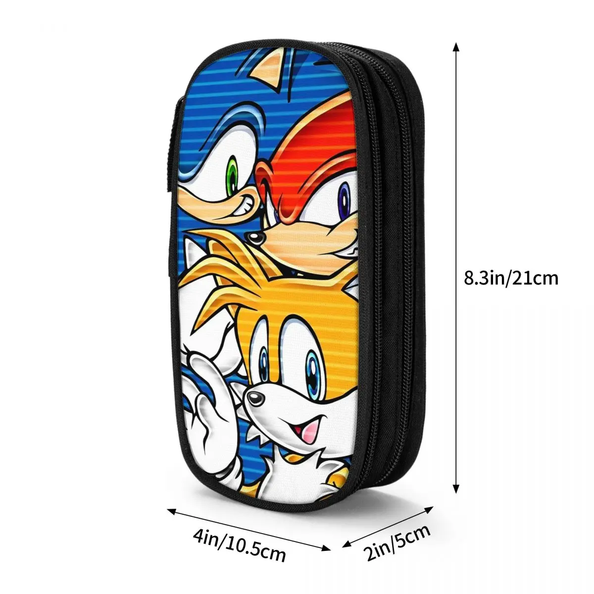Classic S-Sonices Pencil Case Pencilcases H-Hedgehogs Pen Holder Kids Large Storage Bag Students School Zipper Stationery 3