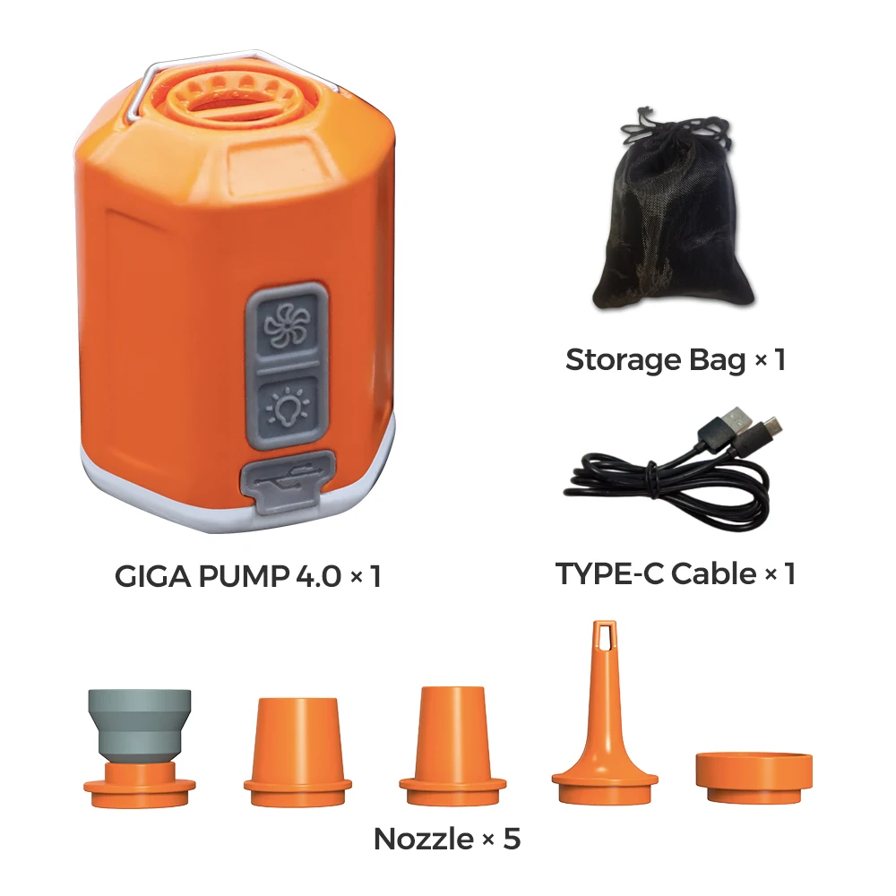 3in1 Fast Inflate Camping Pump Giga Pump 4.0 Air Pump Camping