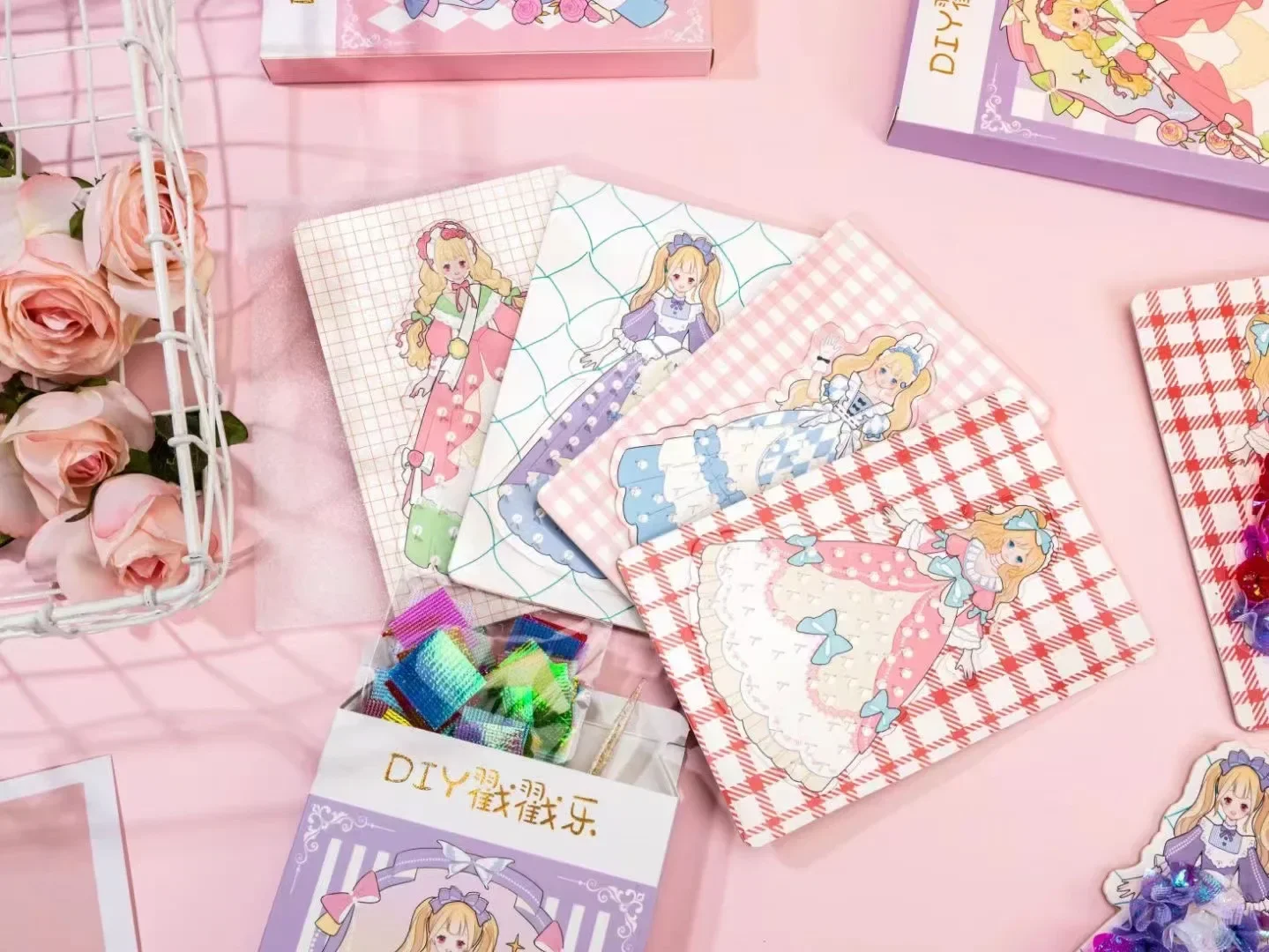 손으로 그린 DIY 스탬프 음악 소녀 장난감, 공주 드레스 업, 종이 붓글씨 및 그림책 소녀, 어린이 선물