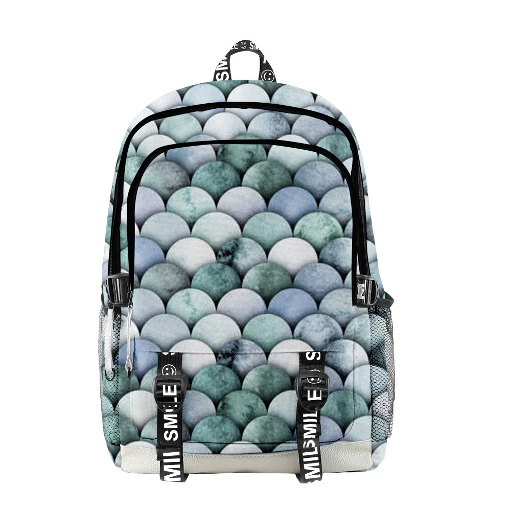 

Popular Youthful School Bags Unisex Scale Squama Travel Bags 3D Print Oxford Waterproof Notebook multifunction Backpacks