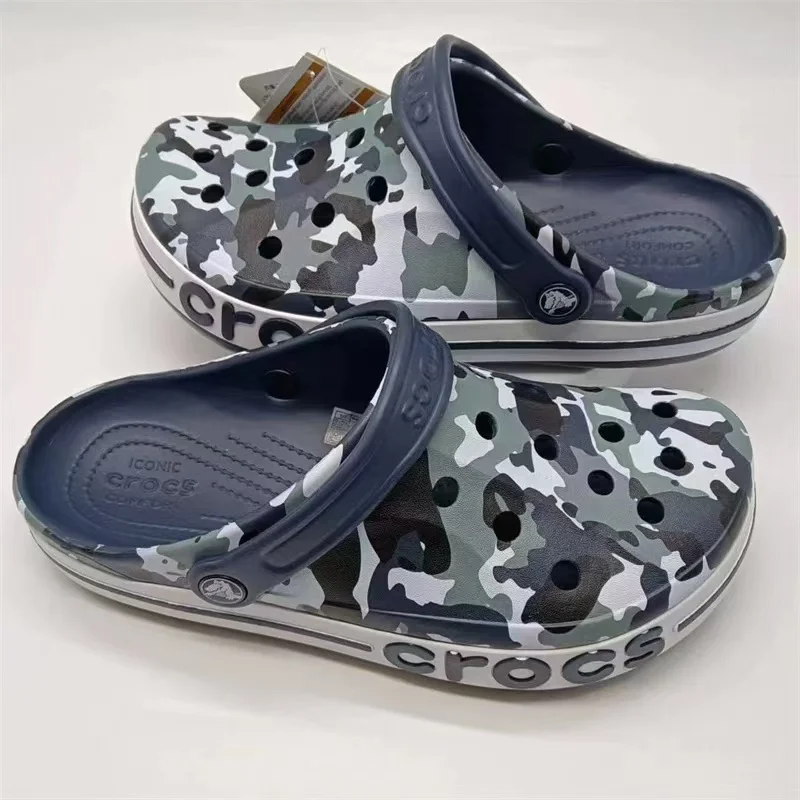 Closed Toe Sandals Crocs Camouflage Classic Clog Men's Women's Casual Unisex Outdoor Breathable Beach