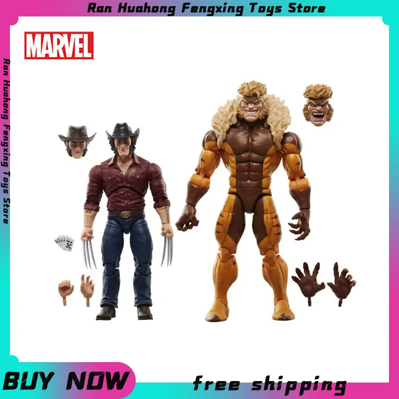 

Серия Marvel Legends Wolverine 50-я годовщина Marvel Logan Vs Sabretooth Коллекционная 6-дюймовая экшн-фигурка подарок