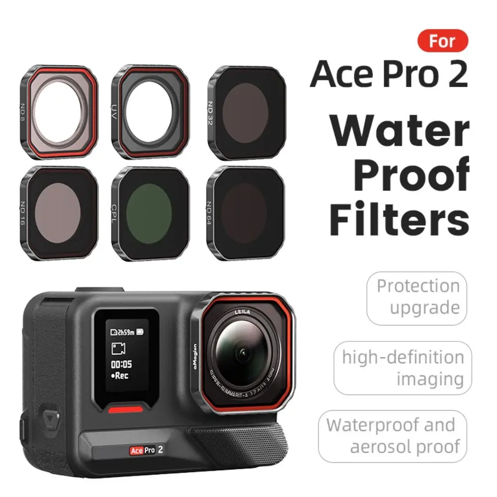 Insta360 Ace Pro 2 방수 렌즈 필터 광학 유리 CPL UV ND 필터 세트 보호 ND 8 16 32 64 액션 카메라 필터