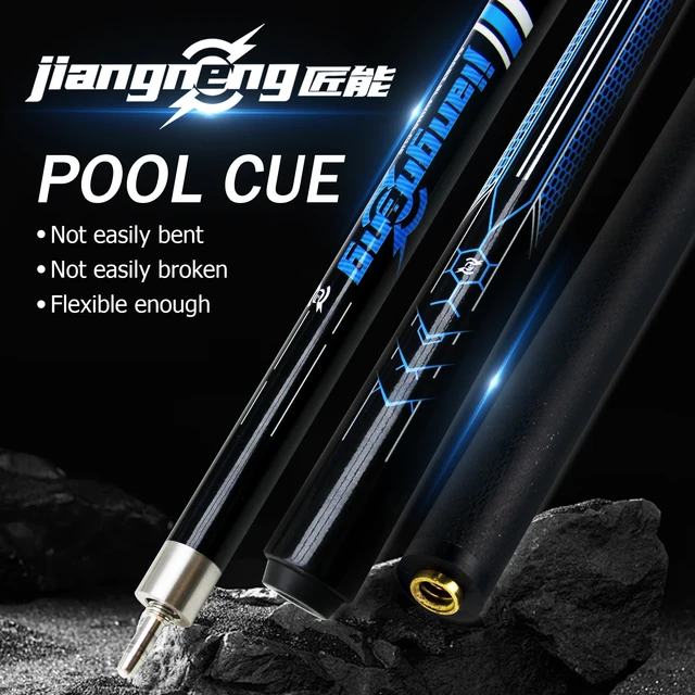 Professional Billiards Cue 12.5mm Tip Tech Fiber Glass Carbon Balanced Weight Ideal for American Pool and Café Billiards Players 1