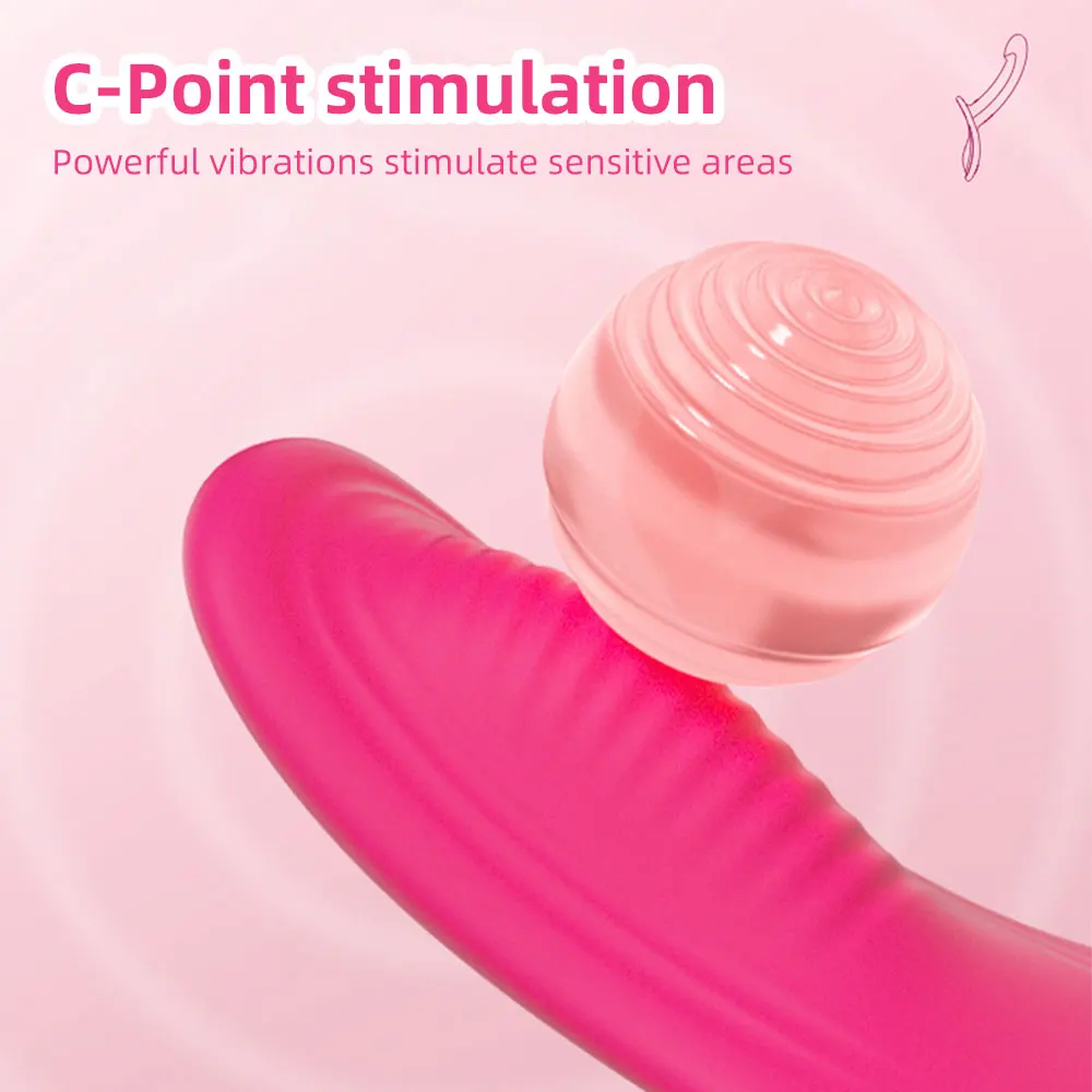 HeartCaptor Strap-On Vibrating Dildo Adjustable Harness 10 Modes Silicone Wearable Sex Toy for Women - Details 6