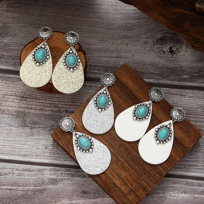 

Женские серьги, ювелирные изделия, искусство, ретро, западный стиль, блестки, кожаные серьги, сапфировые бриллианты, модные серьги