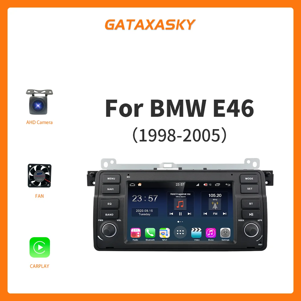 

GATAXASKY 7" Android For BMW E46 M3 318/320/325/330/335 Car Radio Auto Screen Carplay Stereo Player WiFi GPS Navigation