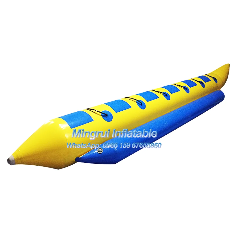 Inflatable Yellow Banana Boat, Water Park Games, Flying Fish, Towable Tube, Hot Sale