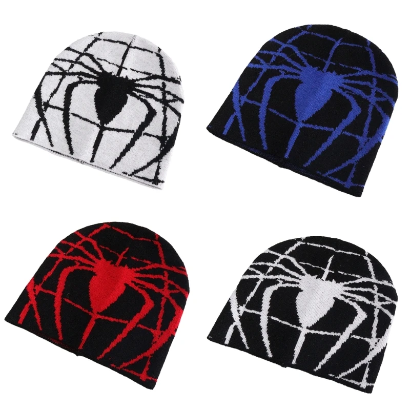 

Cool Pullover Beanie Knit Hippies Hat Street Selfie Hat Spiders Designed Sun Cap