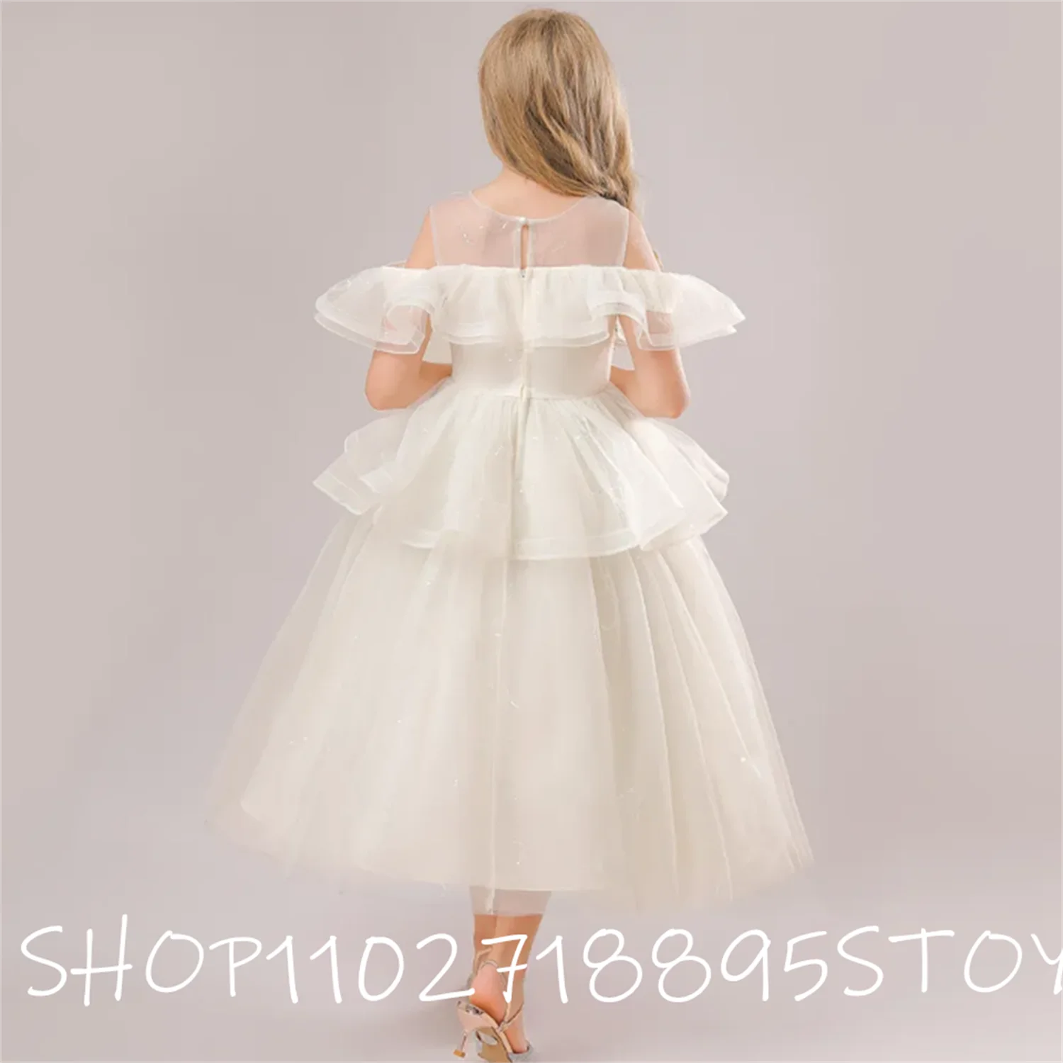 

Flower Girl Wedding Dress Birthday Evening Party Baby Girls Pageant Dress High Quality Europe Style 13 Years Long Dresses Party