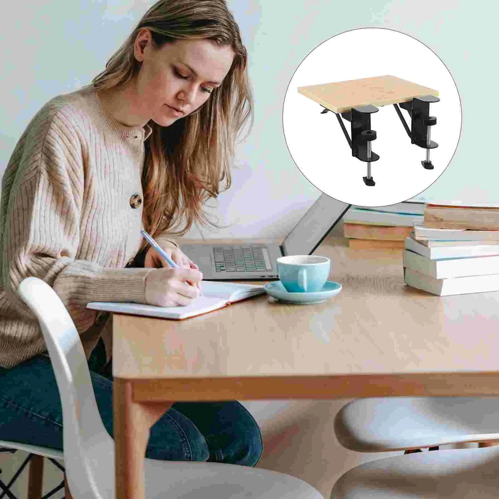 

Foldable Extension Board Computer Hand Bracket Arm Support Holder Desk Extender Tray Wooden