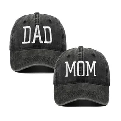 Embroidered Adjustable Baseball Caps for Parents - Perfect Gifts for Moms and Dads (DAD and MOM)