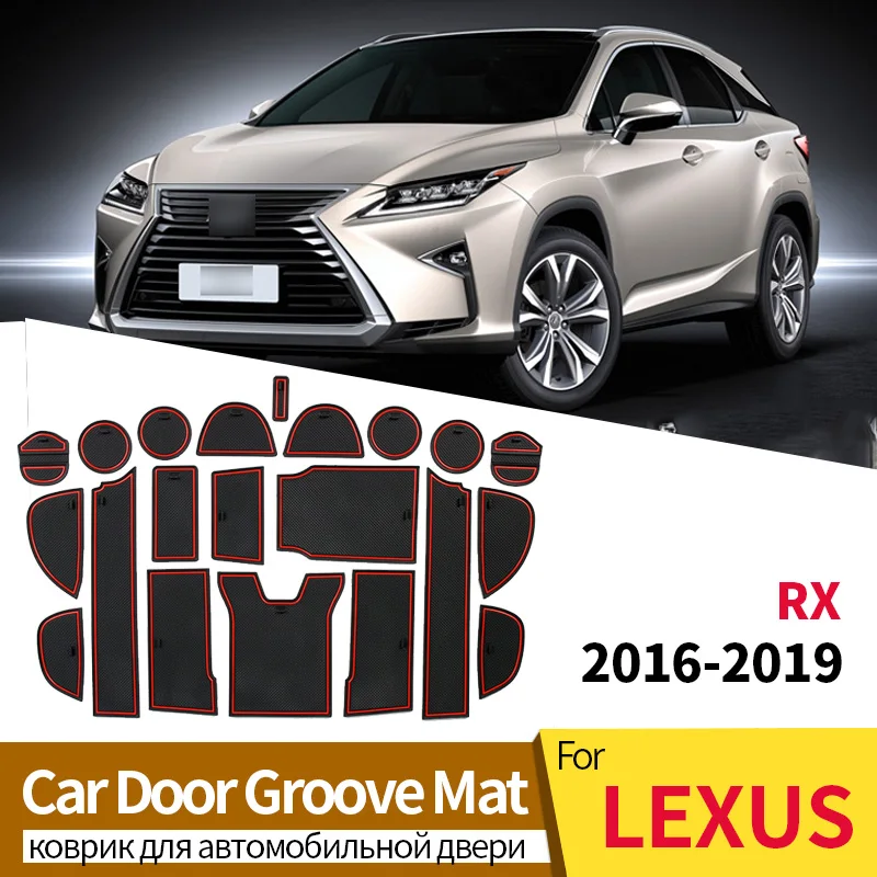 Car Non-slip Door Groove Mat For LEXUS RX 2016-2019 Anti-slip Cup Pad  Rubber Rugs Slot Hole Interior Car-styling Accessories - AliExpress