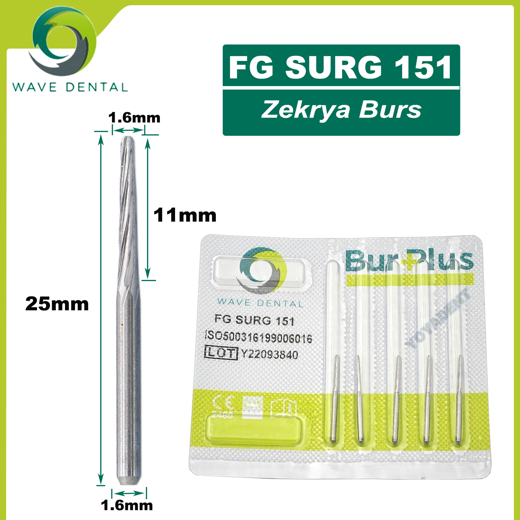 Fresa CZ1300500026 Fresa Dental De Carburo De Tungsteno - FG Endo-Z Para Taladros De Alta Velocidad - Ideal Para Endodoncia Ferro Concepts