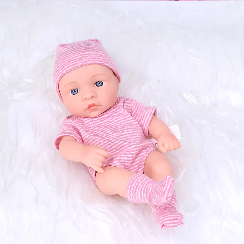 20CM Reborn Baby Doll Toddler Real Soft Touch Mini Soft and Full Body Silicone Reborn Toddler Doll lifelike Newborn Doll Toys - Image 4