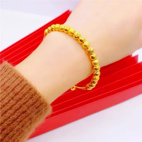 Wholesale 24k Gold Gp 12mm Width Men'S Bracelet / Bangle 19.5cm,Fashion  Pure Gold Color Men