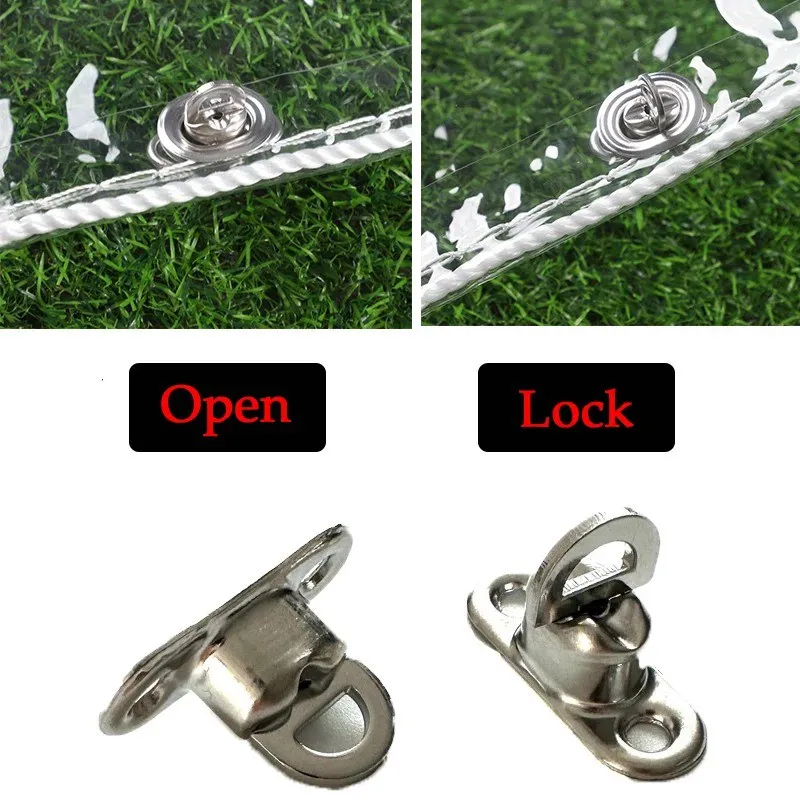 Oval Eyelet Rotating Latch Garden Pergola Windproof Tarpaulin Installation Accessories Copper Twist Locks Turnbuckle 10Sets tarpaulin installation accessories