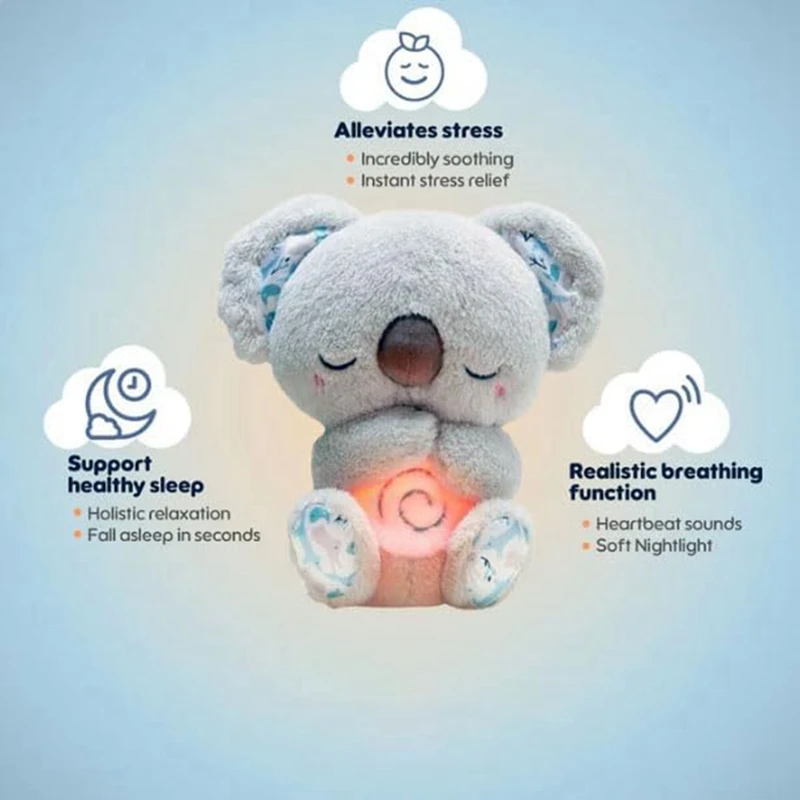 Jouet en peluche Koala qui respire pour soulager l'anxiété - animaux en peluche