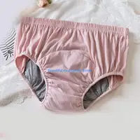 F1FF – sous-vêtements réutilisables lavables pour adultes, en coton doux, conception anti-fuite, contrôle des odeurs, 2