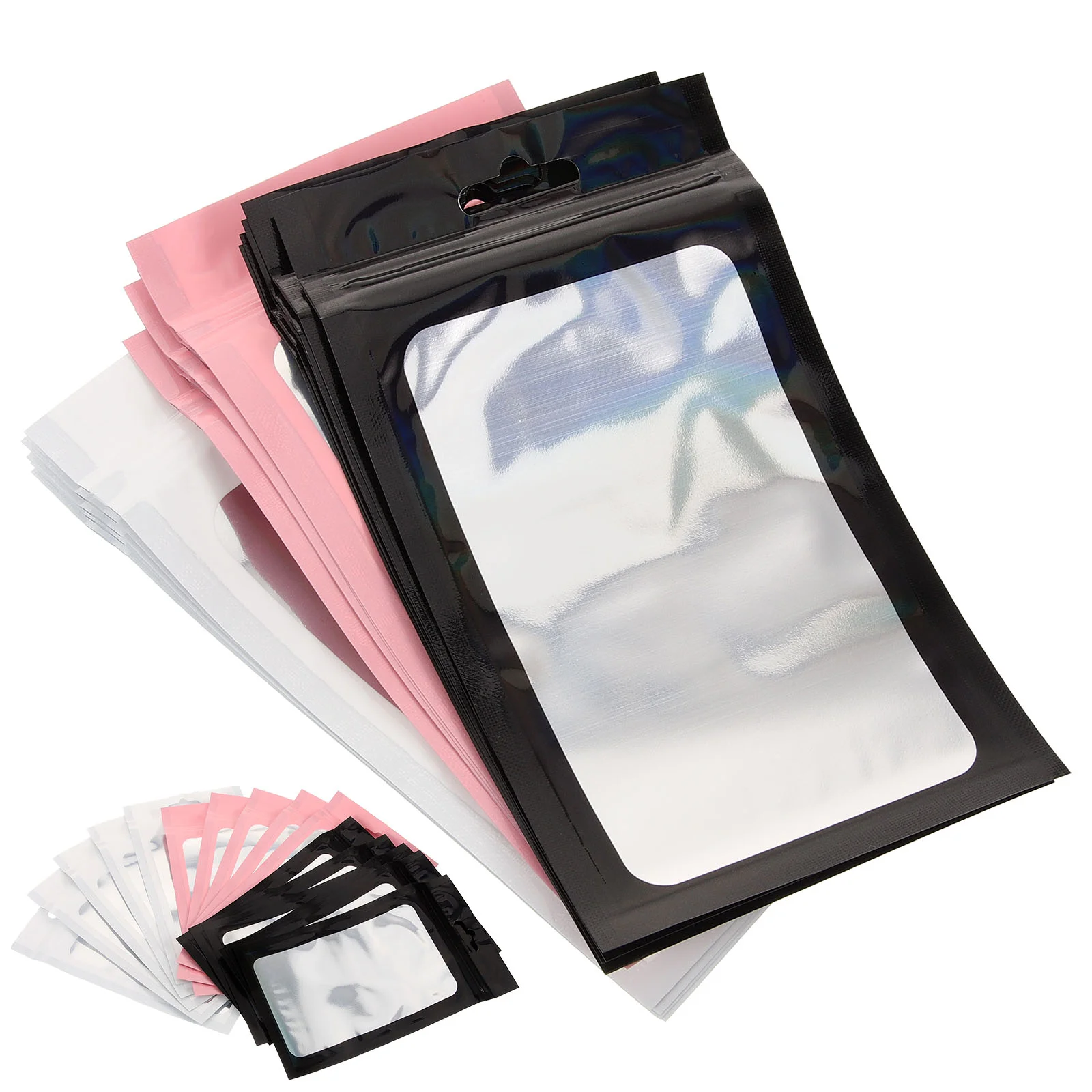 

90 Pcs Transparent Packaging Bag Baggies Jewelry Bags Mini Resealable Composite Material Self Rings Little for Clear