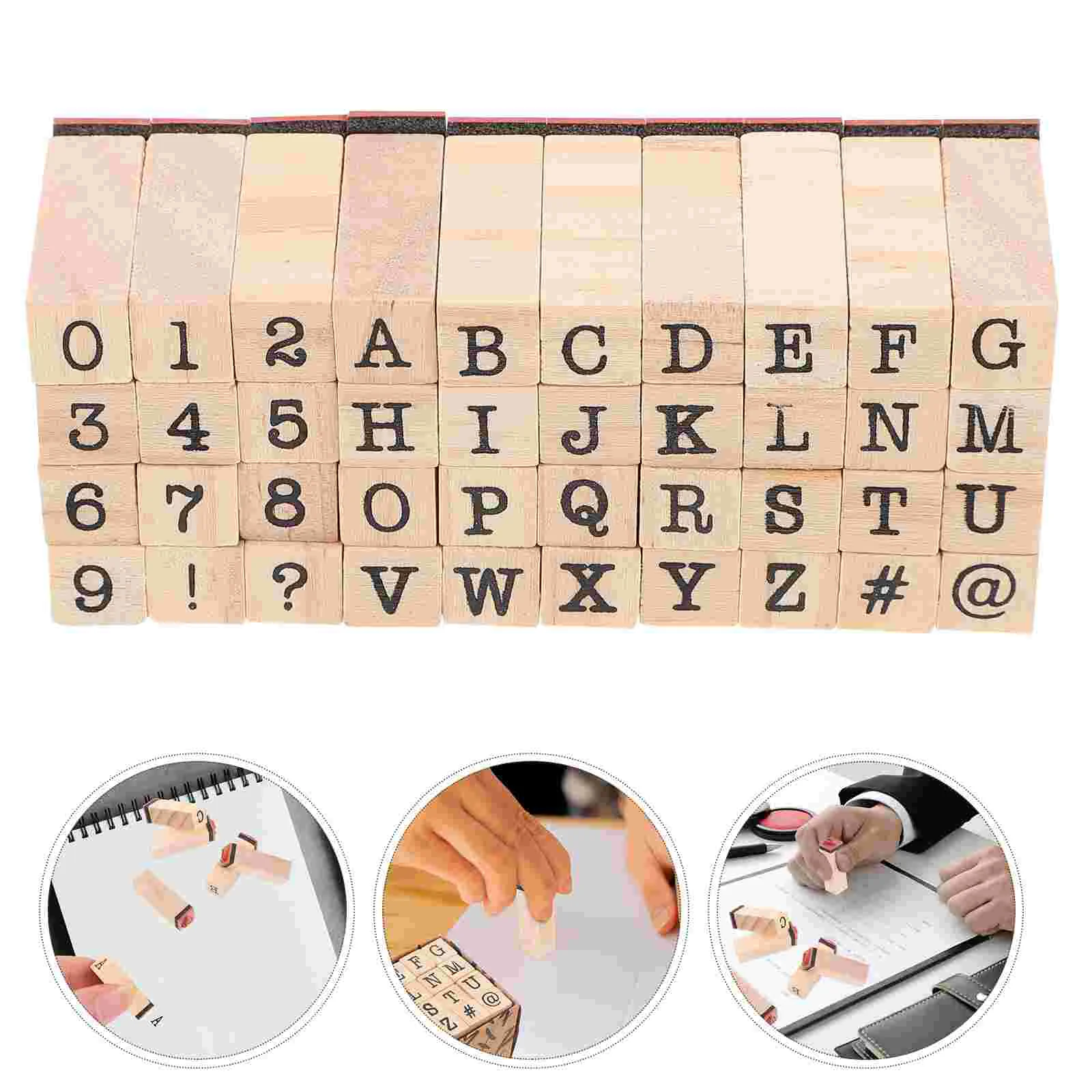 

Diary Wooden Stamp Letters Numbers Planner Vintage Decor Seal DIY Stamps Retro Christmas Alphabet Craft Decorative