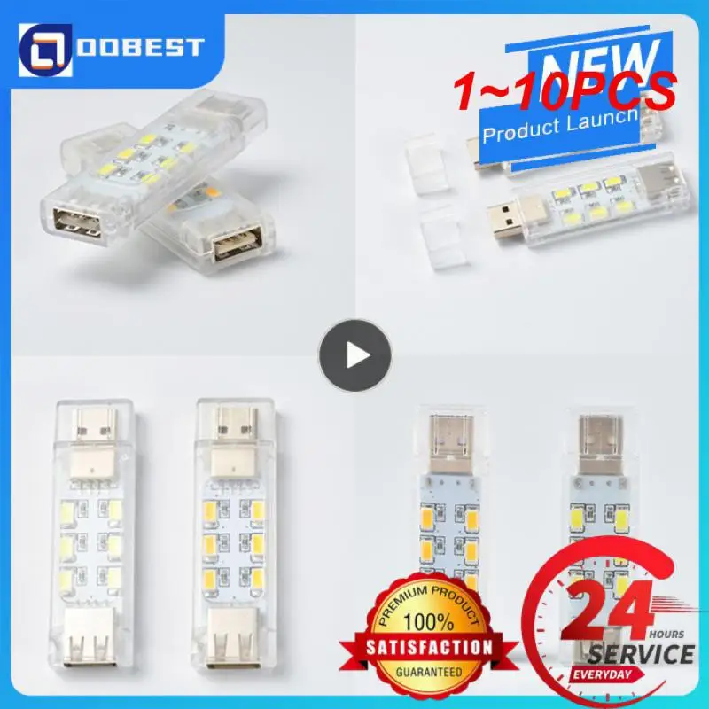 

1~10PCS Night Reading Lamp Can Be Superimposed Bright Warm And White Light 2023 New Creative Connected Double-sided Light Mini