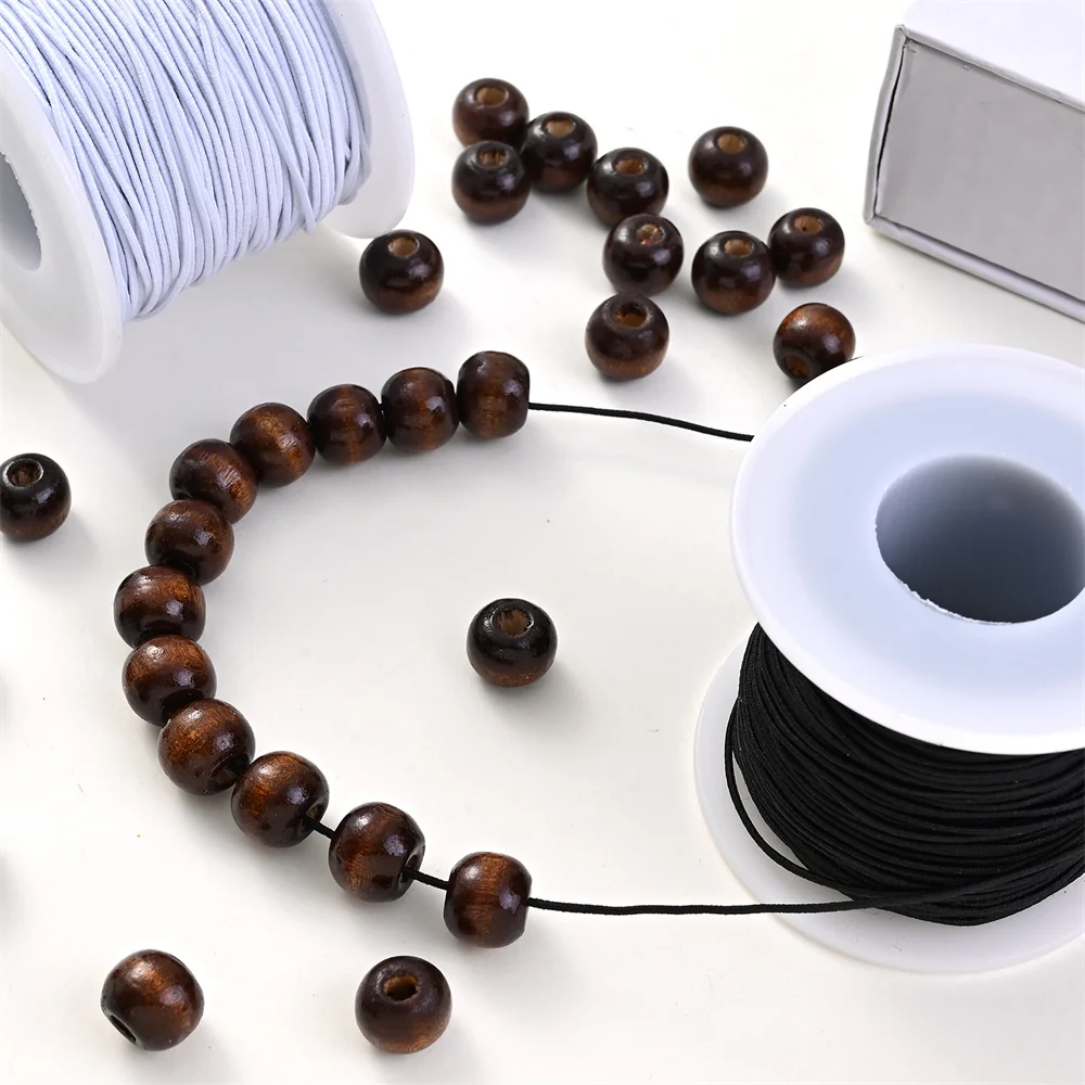 Eco-Friendly Brown Natural Wooden Beads for DIY Jewelry and Handmade Accessories
