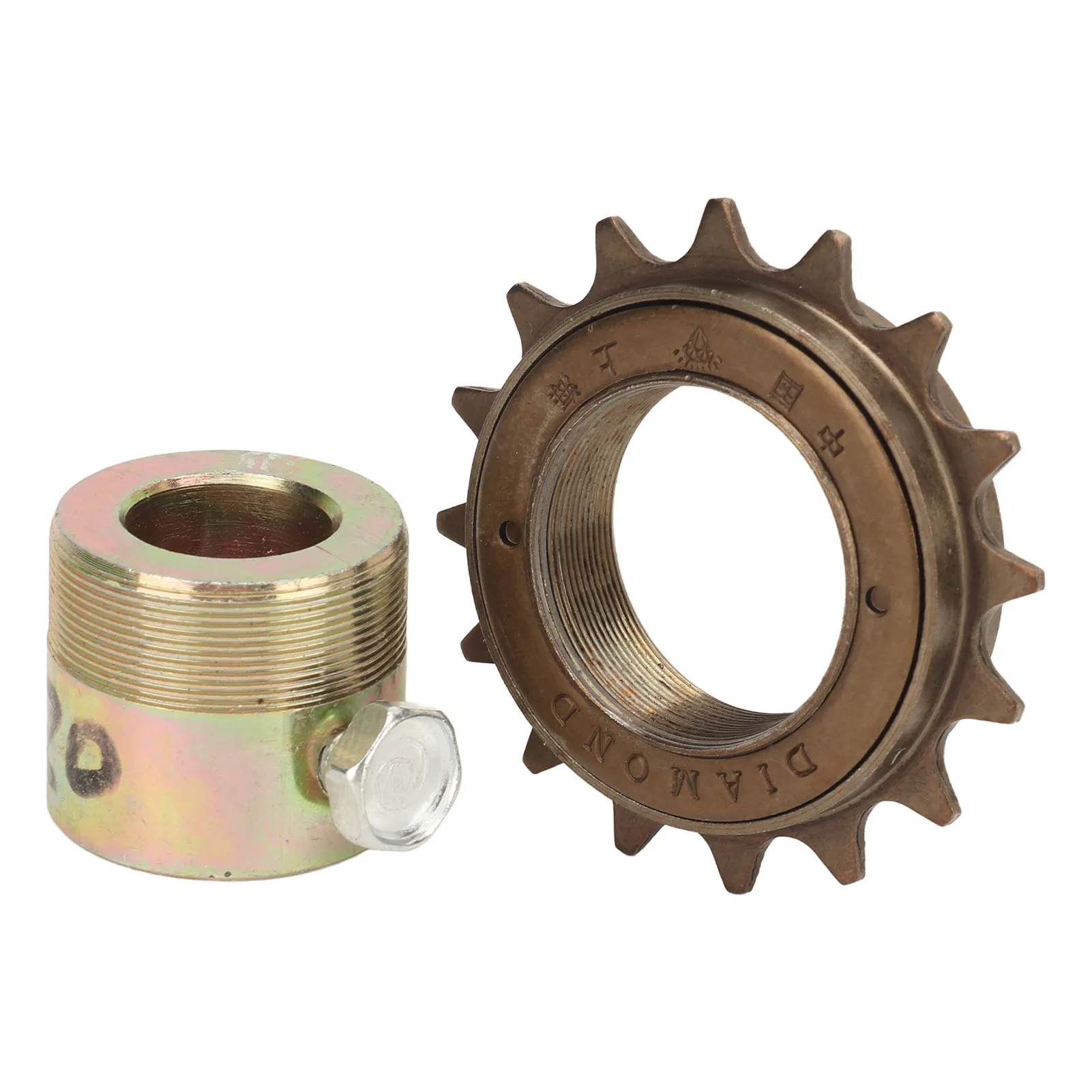 Bicycle Parts Bike Freewheel 16T Freewheel Metal Perfect Fit Lightweight Freewheel Adapter Kit Enhanced Power With 20mm Adapter For Karts