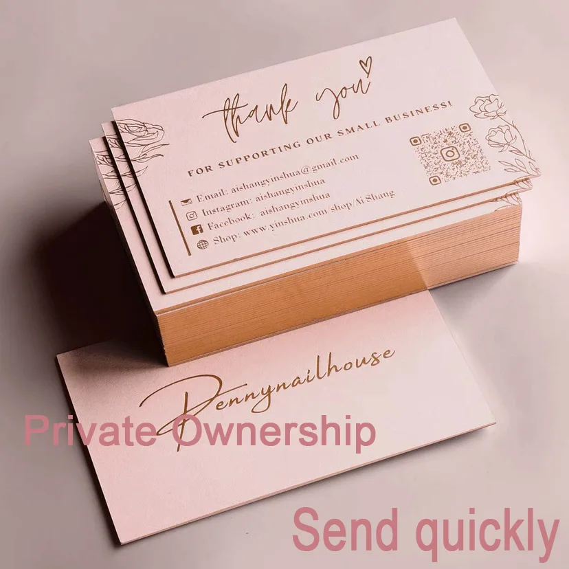 

20pcs High Glossy Blank Business Card Design Logo Name Thank You Poland 8 Lines ID Card Waterproof and Double Sided Printing NOT