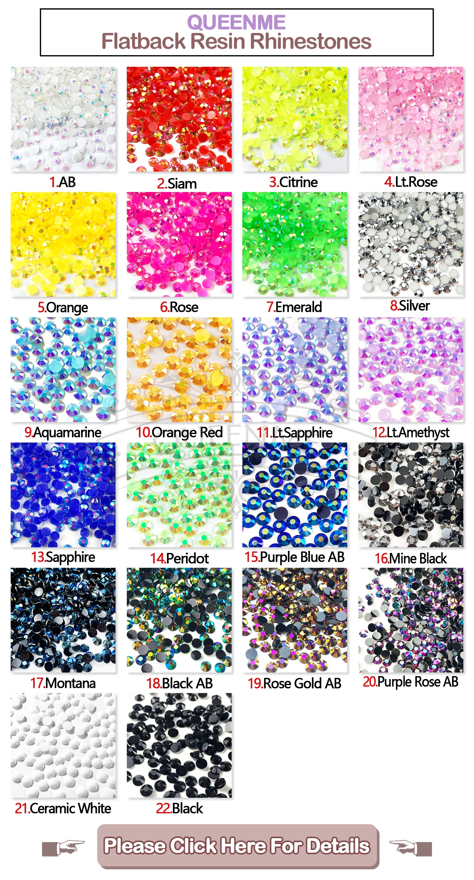 2-6mm AB Color Resin Flatback Jelly Rhinestones Bulk Wholesale Glue On AB FlatBack Crystals Strass Nail Glitters Garment Stone