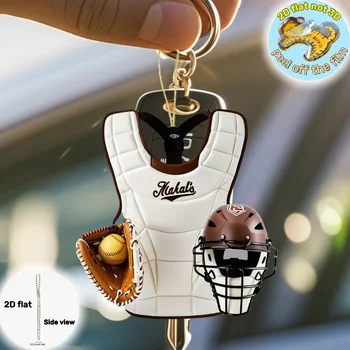 Baseball Catcher Gear Acrylic Keychain 1