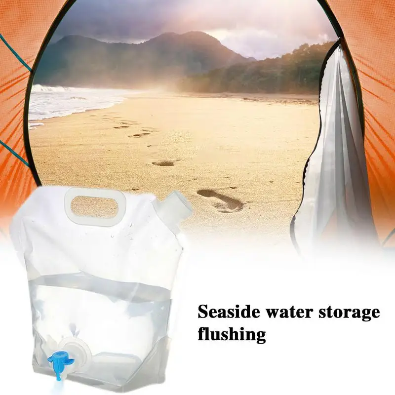 Sports Water Bag 5/10/20L Foldable Portable Drinking Water Bag Outdoor Camping Hiking Water Storage Bag Thickened Large Capacity Container