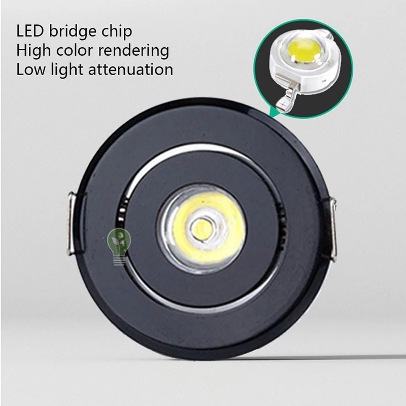 Dimmable 1W 3W Mini Round High Power LED Recessed Ceiling Down Light