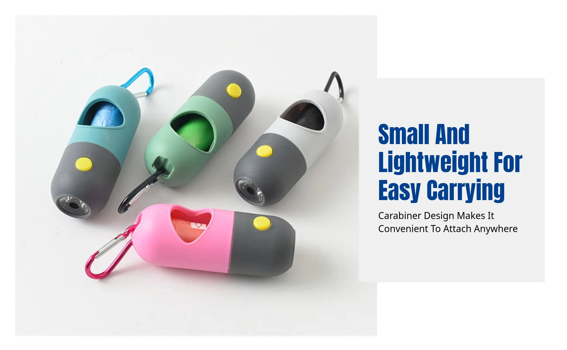 Pet Waste Box, illuminated waste bag dispenser, portable storage, multi-color, dog cat cleaning tool