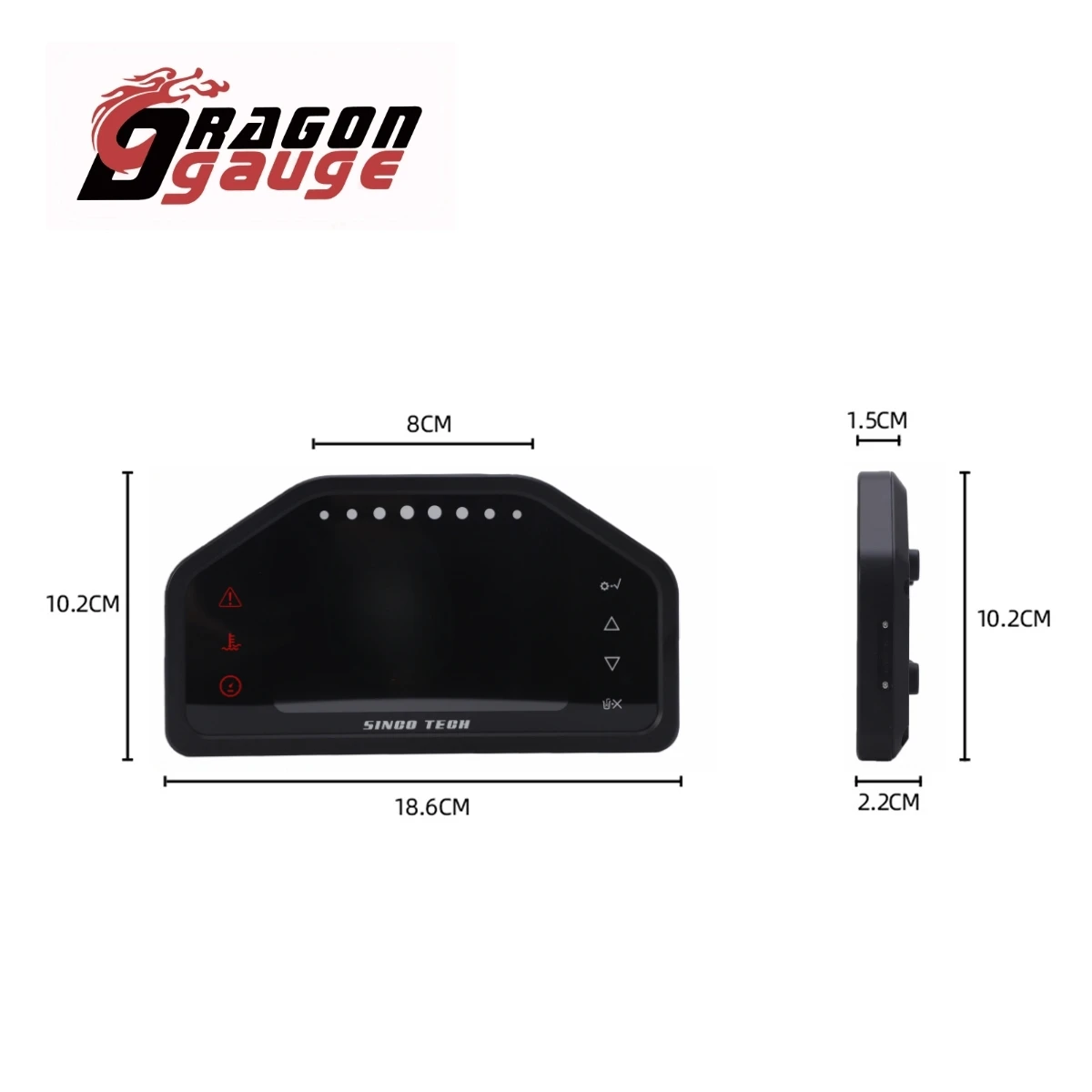 Racing Gauge 9 en 1 Panel de tablero de carrera Pantalla LCD de tablero multifunción con kit de sensores DO928 4