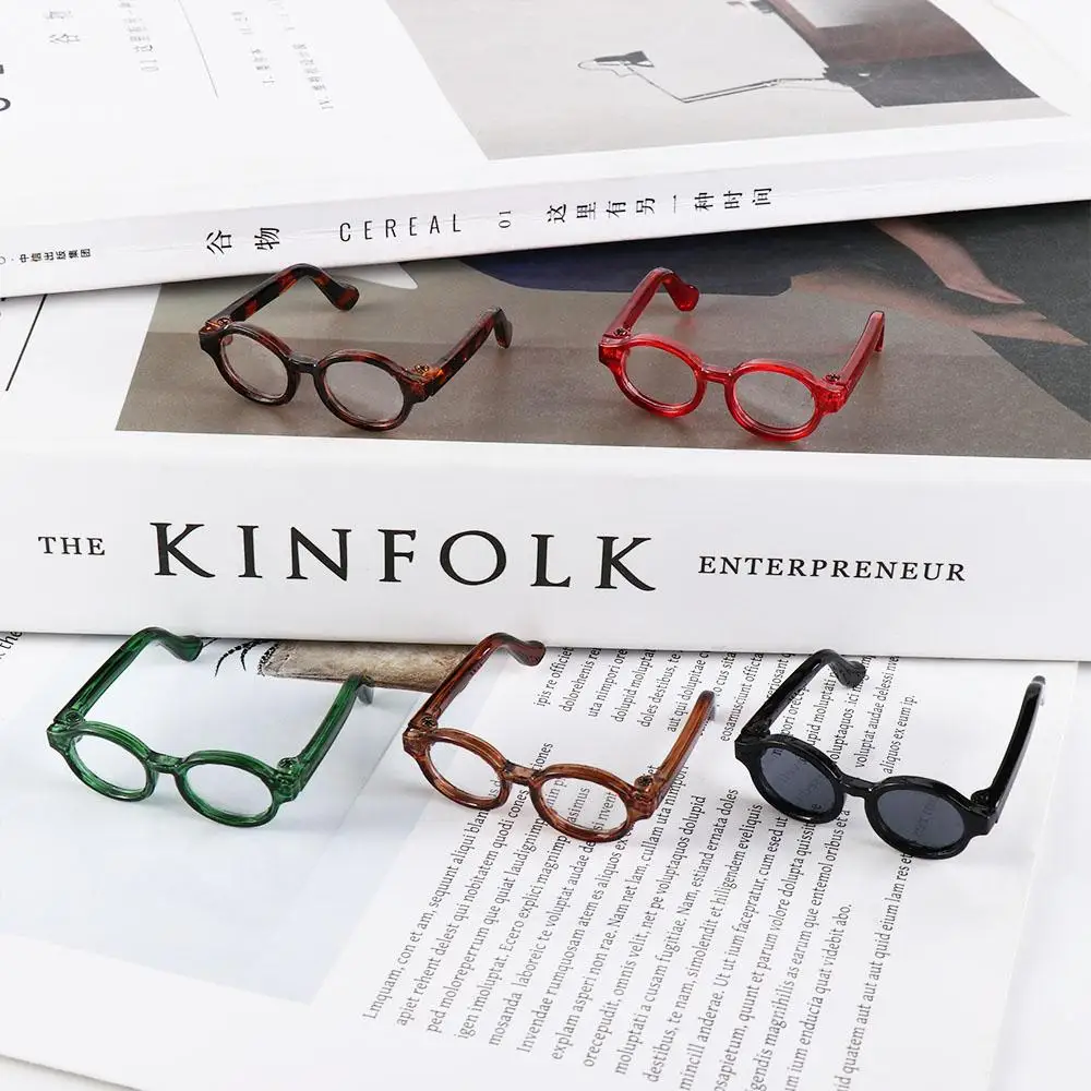 4.5 cm/1.77 in Plastic Doll Mini Glasses Multi-color Miniature Doll Accessory Doll Eyewear Gift