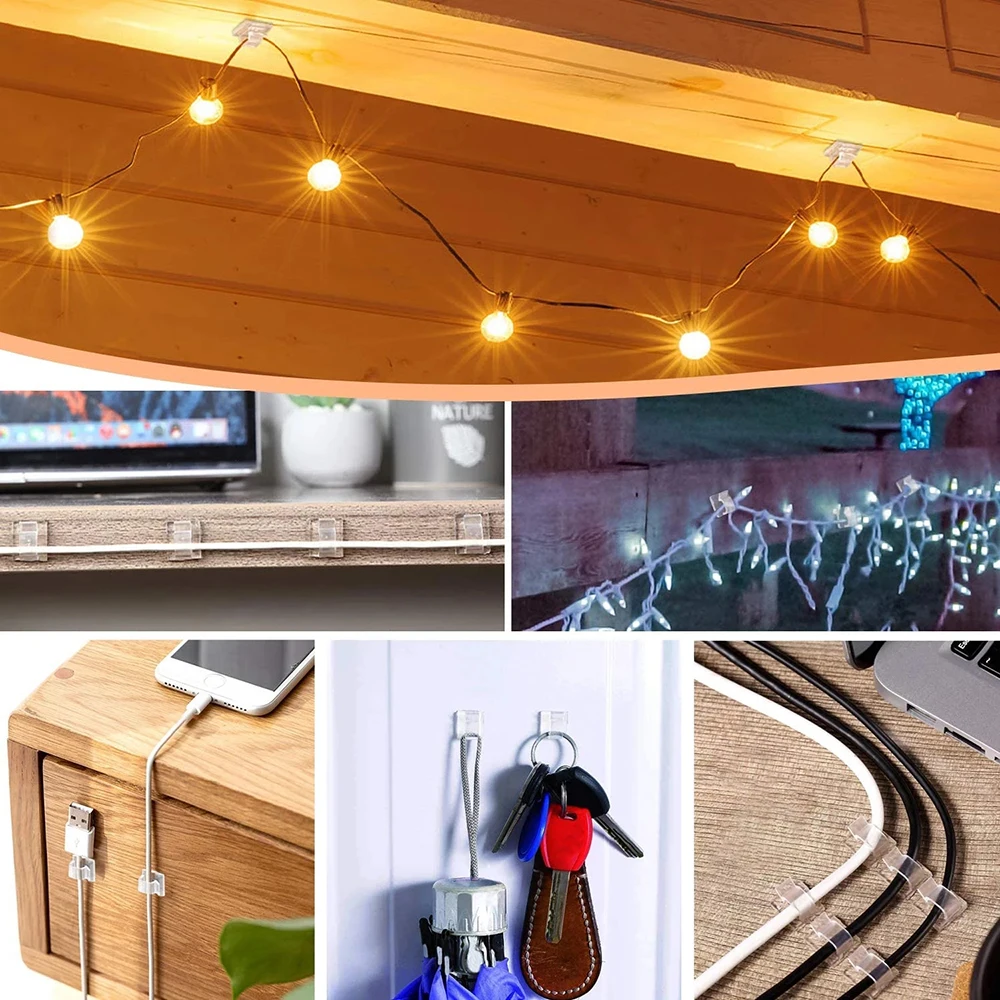 Cable Organizer Self-adhesive Clips Wire Winder Holder Earphone Mouse Cord Clip Protector USB Cable Management