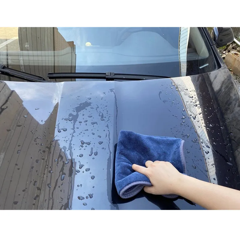 LULECI Car wash towel thickened large-size water absorbing coral wool car  towel Double sided quick drying car wash towel